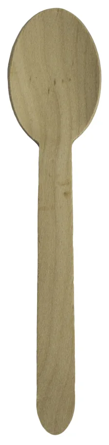 Bio Einweg Löffel aus Holz, braun, 16.5 cm