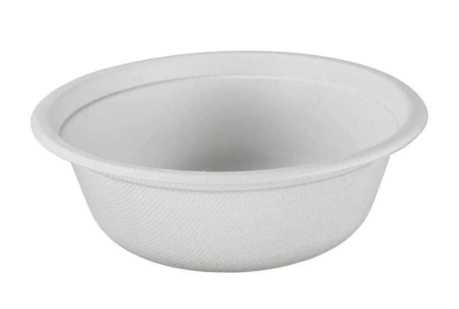 Bol jetable en bagasse, blanc, 5dl