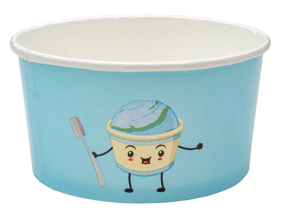 Gobelet à glace jetable en carton, avec impression, 160ml